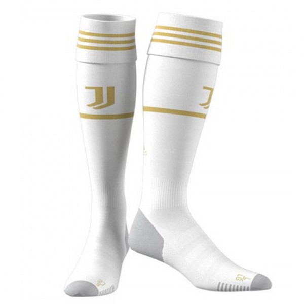 Socken Juventus Heim 2020-21 Weiß Fussballtrikots Günstig